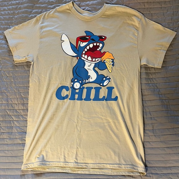 Disney Other - Disney Stitch Men's t-shirt Off-White size M 100% cotton